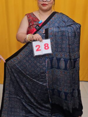 14TH SEP 2ND LIVE –  PURE AJRAKH MODAL SILK SAREE (NO.28)