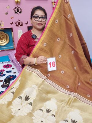 16TH SEP LIVE – PURE HANDLOOM LINEN SAREE (NO.16)