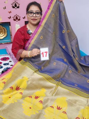 16TH SEP LIVE – PURE HANDLOOM LINEN SAREE (NO.17)