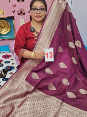 16TH SEP LIVE – TUSSAR CREPE SILK BANARSI SAREE (NO.13)