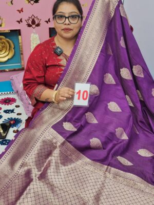16TH SEP LIVE – TUSSAR CREPE SILK BANARSI SAREE (NO.10)