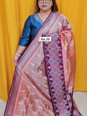 23RD SEP LIVE –  GEORGETTE SILK KHADDI SAREE (NO.16)