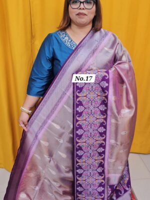 23RD SEP LIVE –  GEORGETTE SILK KHADDI SAREE (NO.17)