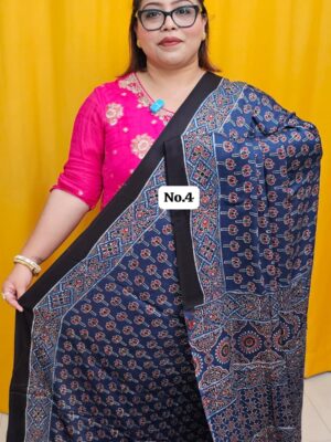 28TH SEP 2nd MEGA SALE LIVE – PURE AJRAKH MODAL SILK SAREE (NO.4)
