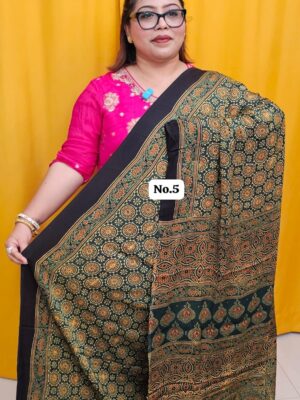 28TH SEP 2nd MEGA SALE LIVE – PURE AJRAKH MODAL SILK SAREE (NO.5)