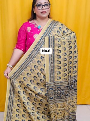28TH SEP 2nd MEGA SALE LIVE – PURE AJRAKH MODAL SILK SAREE (NO.6)