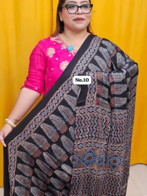 28TH SEP 2nd MEGA SALE LIVE – PURE AJRAKH MODAL SILK SAREE (NO.10)