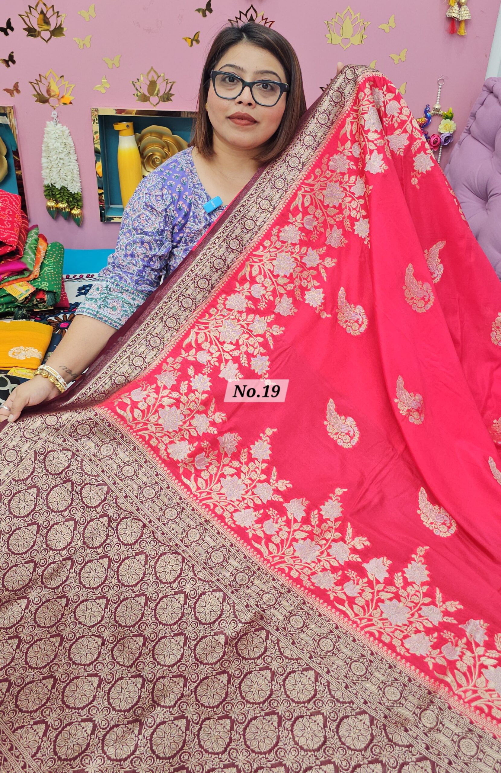 3RD OCT MEGA SALE LIVE – GEORGETT KHADDI SAREE (NO.19)