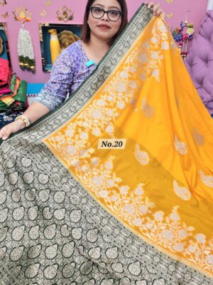 3RD OCT MEGA SALE LIVE – GEORGETT KHADDI SAREE (NO.20)