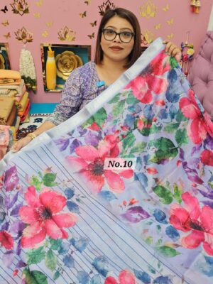 1ST OCT MEGA SALE LIVE – DIGITAL PRINTED SOFT SILK SAREE (NO.10)