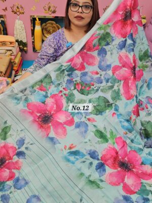 1ST OCT MEGA SALE LIVE – DIGITAL PRINTED SOFT SILK SAREE (NO.12)