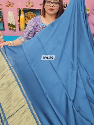 1ST OCT MEGA SALE LIVE – PURE MODAL LAGDI PATTA SAREE (NO.25)