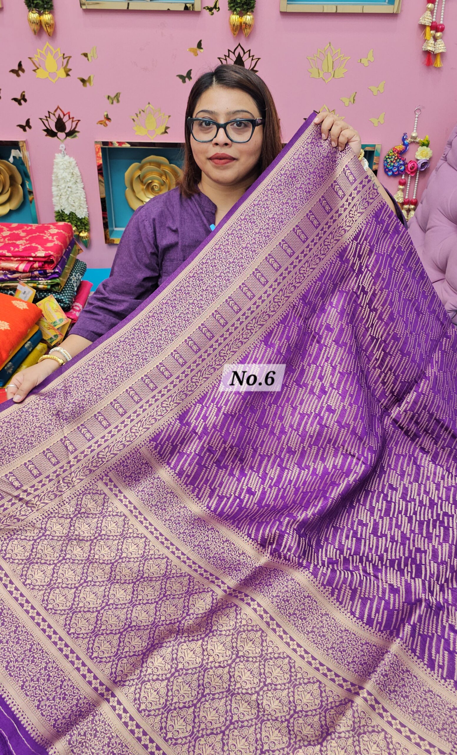 2ND OCT MEGA SALE LIVE – GEORGETT SILK KHADDI SAREE (NO.6)