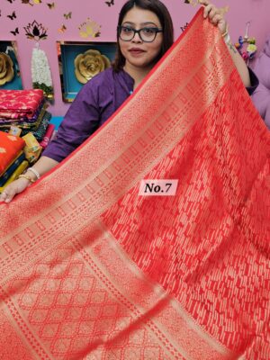 2ND OCT MEGA SALE LIVE – GEORGETT SILK KHADDI SAREE (NO.7)