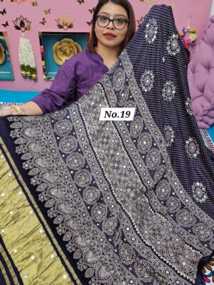 2ND OCT MEGA SALE LIVE – GAZZI MODAL LAGDI PATTA SAREE (NO.19)
