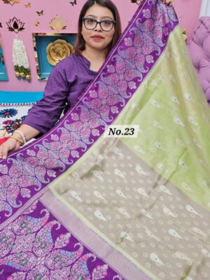 2ND OCT MEGA SALE LIVE – GEORGETT SILK KHADDI SAREE (NO.23)