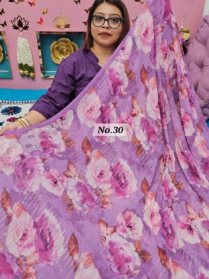 2ND OCT MEGA SALE LIVE – MOSS CHIFFON SAREE (NO.30)