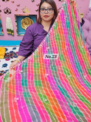 9TH OCT MEGA SALE LIVE - MOSS CHIFFON SAREE (NO.23)