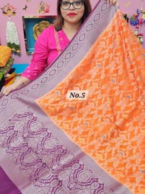 8TH OCT MEGA SALE LIVE – GEORGETTE SILK KHADDI SAREE (NO.5)