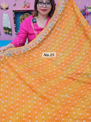 8TH OCT MEGA SALE LIVE – MOSS CHIFFON SAREE (NO.15)