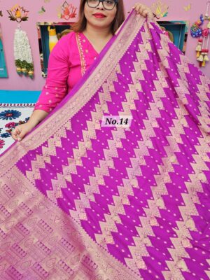 18TH OCT MEGA SALE 2ND LIVE – GEORGETT SILK KHADDI SAREE (NO.14)