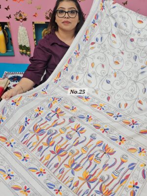4TH OCT MEGA SALE LIVE – KATHA STICH SOFT SILK SAREE (NO.25)