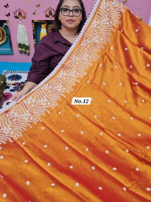 5TH OCT MEGA SALE  2ND LIVE – PURE BENGAL HANDLOOM TISSUE SAREE  (NO.12)