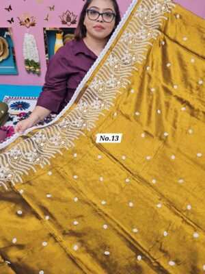 5TH OCT MEGA SALE  2ND LIVE – PURE BENGAL HANDLOOM TISSUE SAREE  (NO.13)