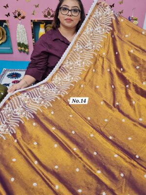 5TH OCT MEGA SALE  2ND LIVE – PURE BENGAL HANDLOOM TISSUE SAREE  (NO.14)