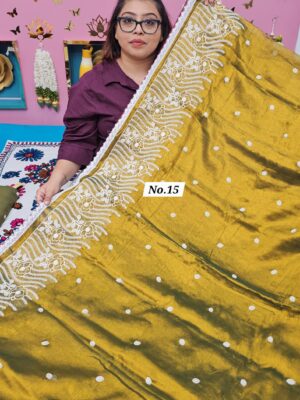 5TH OCT MEGA SALE  2ND LIVE – PURE BENGAL HANDLOOM TISSUE SAREE  (NO.15)