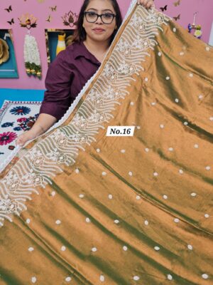 5TH OCT MEGA SALE  2ND LIVE – PURE BENGAL HANDLOOM TISSUE SAREE  (NO.16)