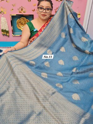 6TH OCT MEGA SALE LIVE – GEORGETTE SILK KHADDI SAREE (NO.11)