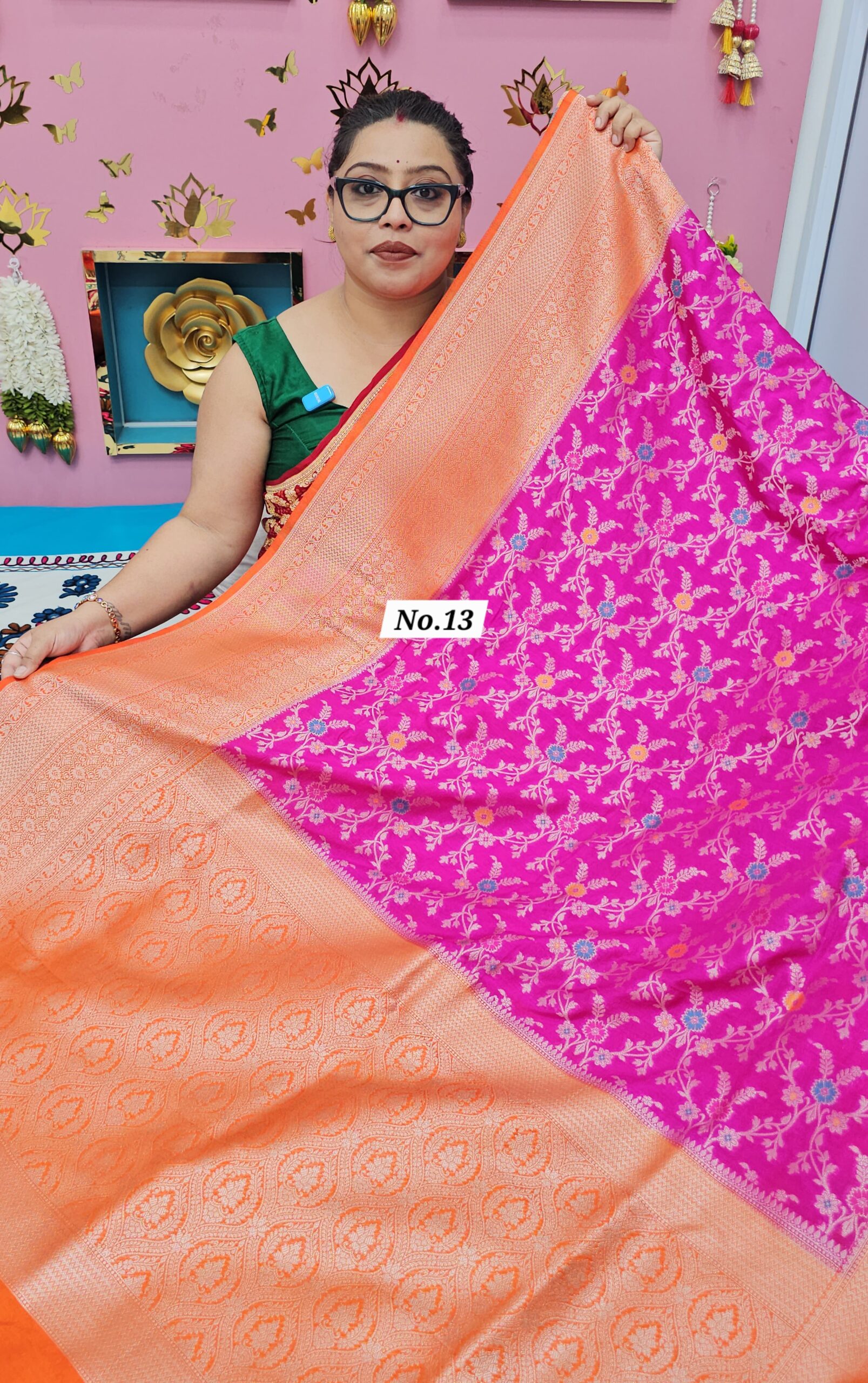 6TH OCT MEGA SALE LIVE – GEORGETTE SILK KHADDI SAREE (NO.13)