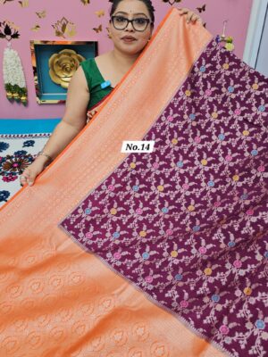 6TH OCT MEGA SALE LIVE – GEORGETTE SILK KHADDI SAREE (NO.14)