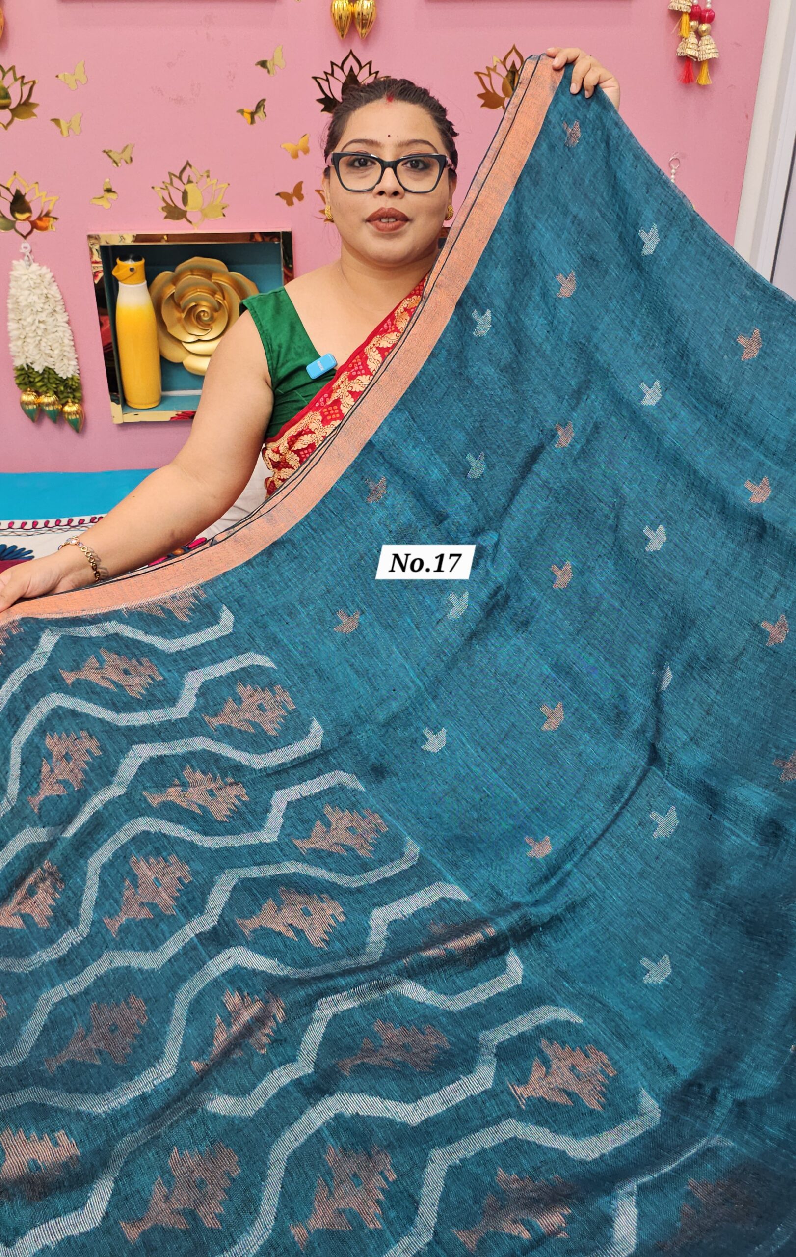 7TH OCT MEGA SALE LIVE – PURE HANDLOOM LINEN SAREE (NO.17)