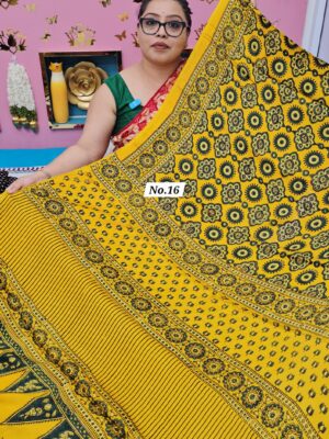 13TH OCT MEGA SALE LIVE – PURE AJRAKH MODAL SILK SAREE (NO.16)