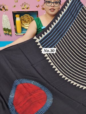 7TH OCT MEGA SALE LIVE – PURE AJRAKH MODAL SILK SAREE (NO.30)