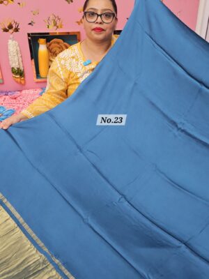 11TH OCT MEGA SALE LIVE – PURE MODAL LAGDI PATTA SAREE (NO.23)