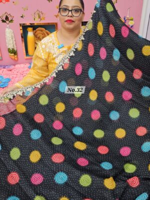 11TH OCT MEGA SALE LIVE – MOSS CHIFFON SAREE (NO.32)