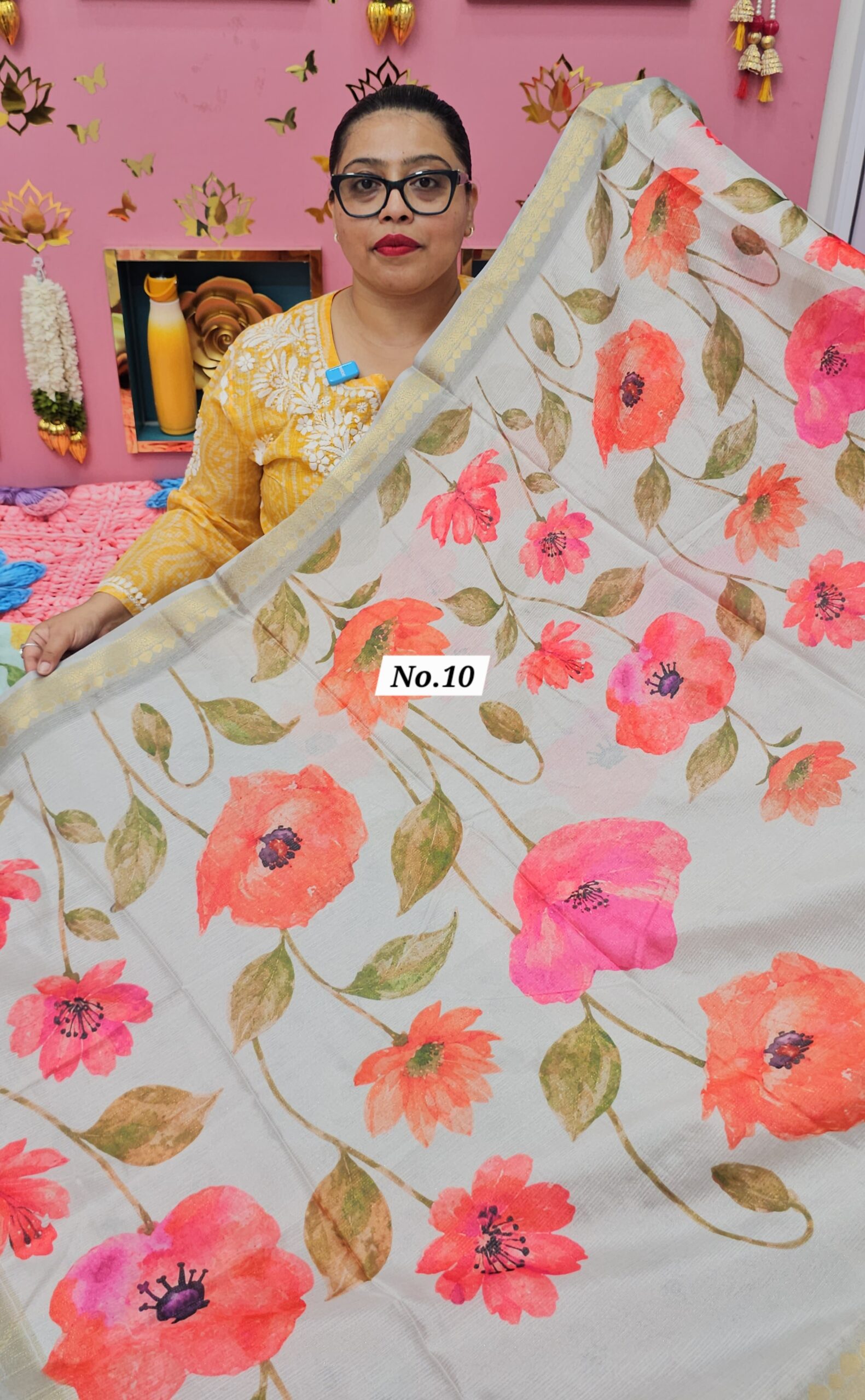 10TH OCT MEGA SALE LIVE – MOSS CHIFFON SAREE (NO.10)
