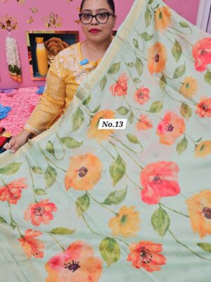 10TH OCT MEGA SALE LIVE – MOSS CHIFFON SAREE (NO.13)