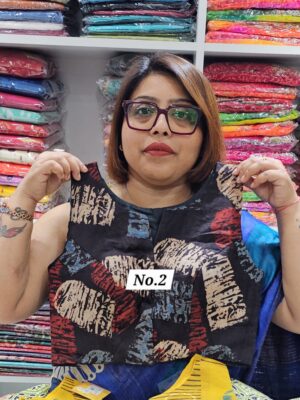 21ST OCT MEGA SALE LIVE – READY MADE  COTTOM AJRAKH BLOUSE  {UP TO SIZE 38 TO 40} (NO.2)