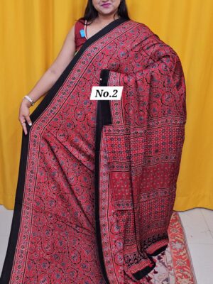 9TH OCT MEGA 2NDSALE LIVE – PURE AJRAKH MODAL SAREE {DEFECTIVE} (NO.2)