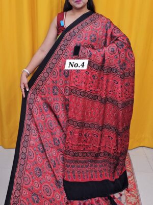 9TH OCT MEGA 2NDSALE LIVE – PURE AJRAKH MODAL SAREE {DEFECTIVE} (NO.4)