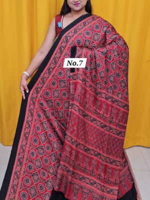 9TH OCT MEGA 2NDSALE LIVE – PURE AJRAKH MODAL SAREE {DEFECTIVE} (NO.7)