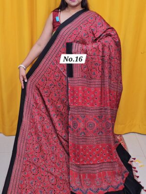 9TH OCT MEGA 2NDSALE LIVE – PURE AJRAKH MODAL SAREE {DEFECTIVE} (NO.16)
