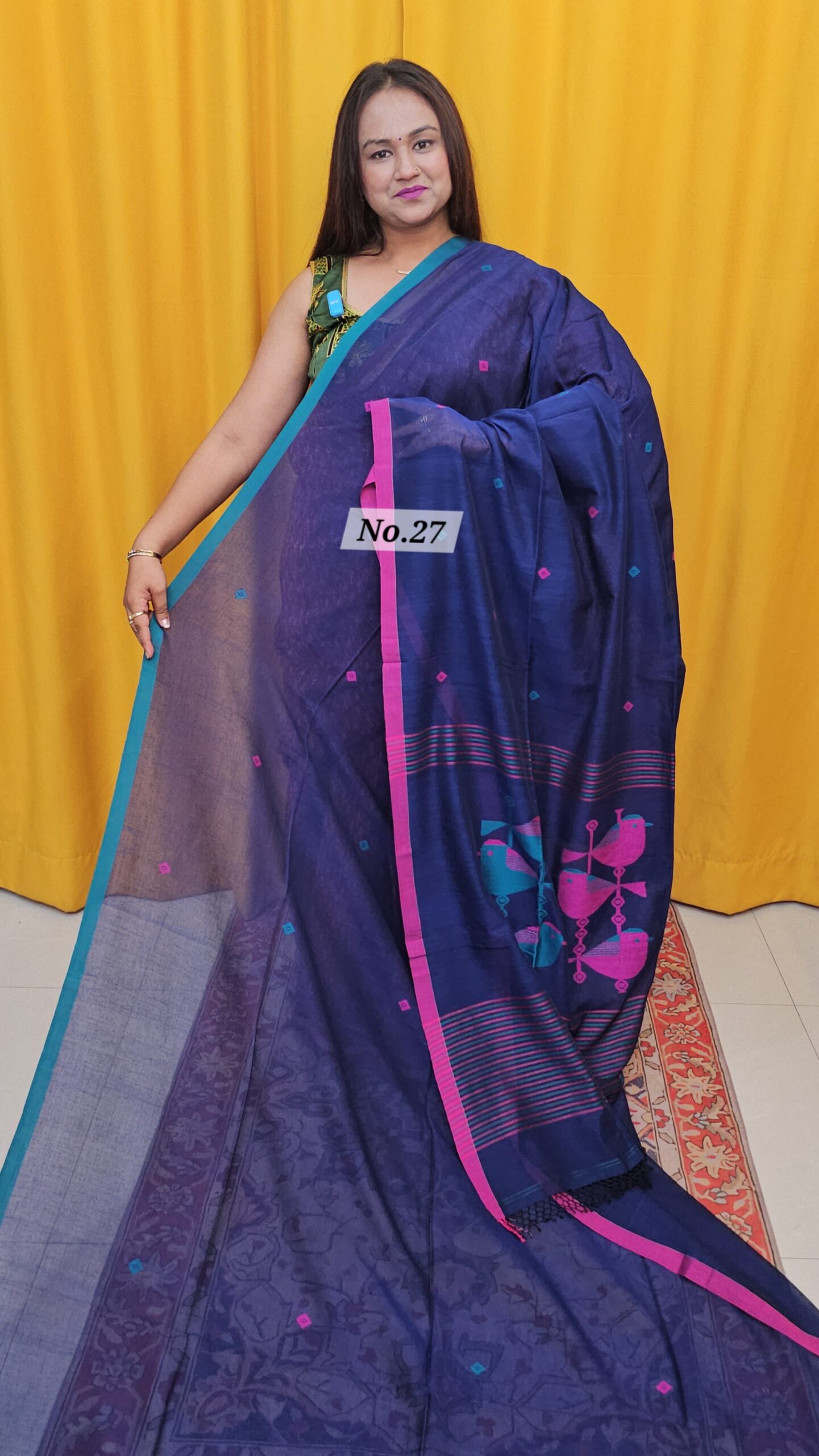 20TH OCT MEGA SALE LIVE - PURE MERCERISED COTTON SAREE (NO.27)