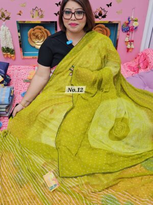 19TH OCT MEGA SALE LIVE - MOSS CHIFFON SAREE (NO.12)