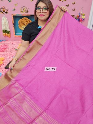 17TH OCT MEGA SALE LIVE – HANDLOOM LINEN SILK COTTON SAREE (NO.15)