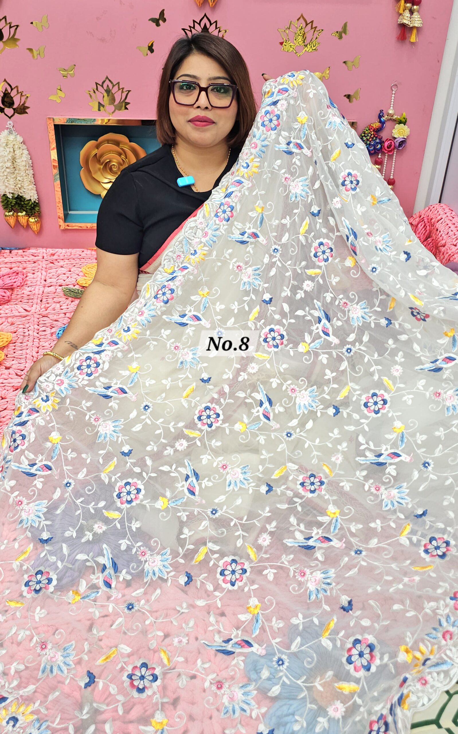 23RD OCT MEGA SALE LIVE – EMBROIDERED SAREE (NO.8)